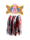 TASSELS RED/BLK/SILVER PAIR