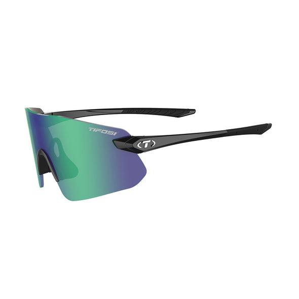 Tifosi Vogel SL Sunglasses Gloss Black with Smoke Green Mirror Lens