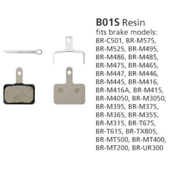 Shimano BR-M446 Disc Brake Pads B01S Resin 1Pr