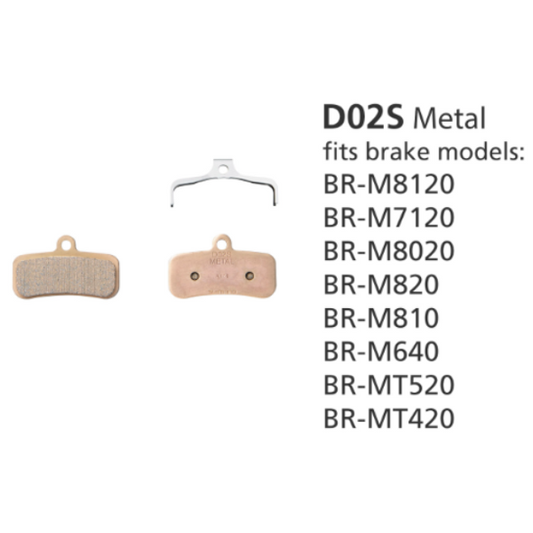 Shimano BR-M810 Disc Brake Pads1Pr D02S Metallic