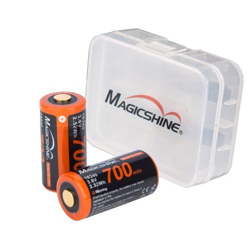 Magic Shine 16340 Li-on MOH15 Rechargable Battery 3.6V 700mAh 2 Pack