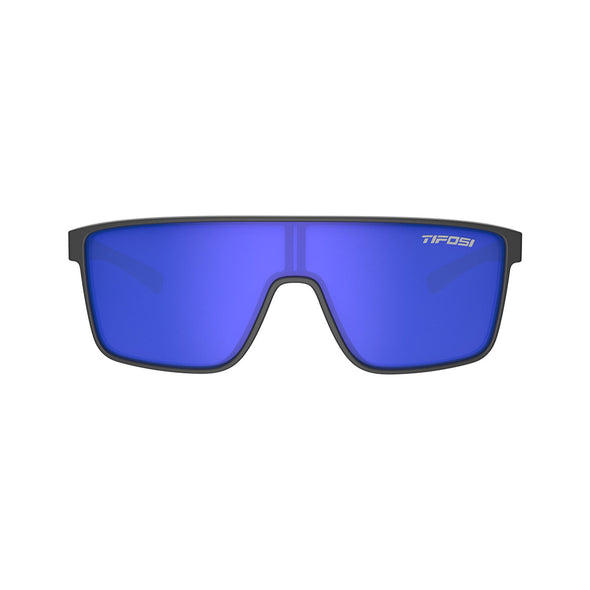 Tifosi Sanctum Sunglasses Matte Gunmetal with Cobalt Blue Mirror Lens