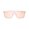 Tifosi Sanctum Sunglasses Satin Clear with Pink Mirror Lens