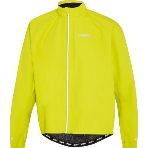 Madison Peloton Mens Waterproof Jacket Lime Punch Front